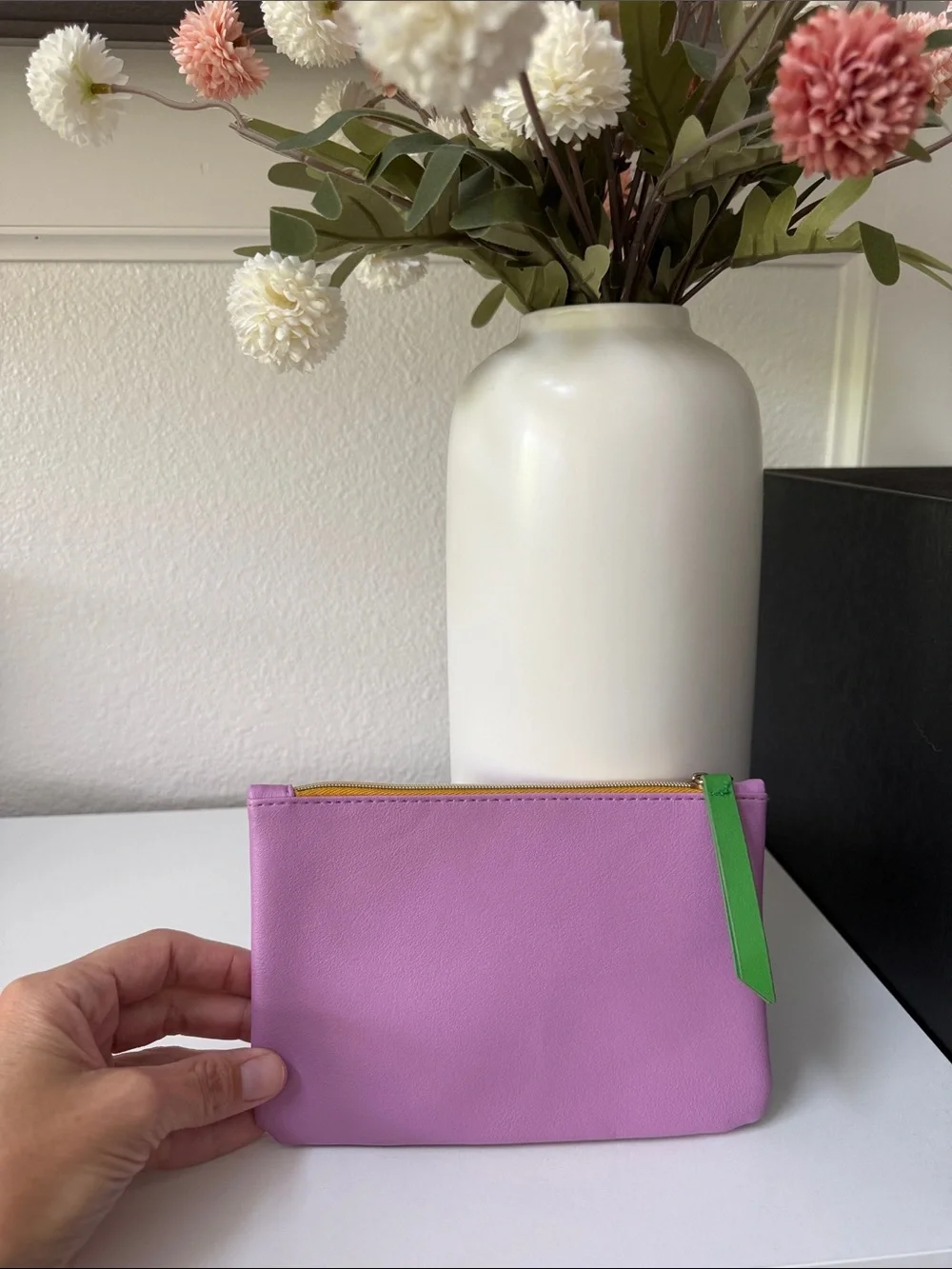 IPSY GLAM Pouch - Lavender with Multicolor Appliqué